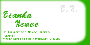 bianka nemec business card